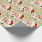 Papier Cadeau A Holly, Jolly Apple-Cheeked Santa Claus, Partie 2 (Coin)