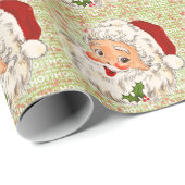 Papier Cadeau A Holly, Jolly Apple-Cheeked Santa Claus, Partie 2 (Coin rond)