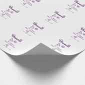 Papier Cadeau À la future Mme nom de la mariée gribouillage viol (Coin)