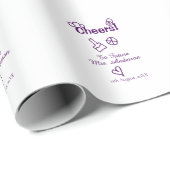 Papier Cadeau À la future Mme nom de la mariée gribouillage viol (Coin rond)