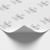 Papier Cadeau A little cupcake is on its way baby shower name da (Coin)