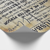 Papier Cadeau À ma conception de mari | Lettre À Lui | Lovely (Coin)