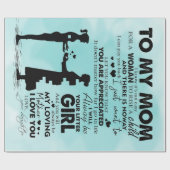 Papier Cadeau À ma conception mère | Lettre à maman (Plat)