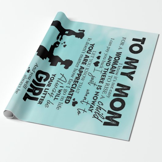 Papier Cadeau À ma conception mère | Lettre à maman (Déroulé)