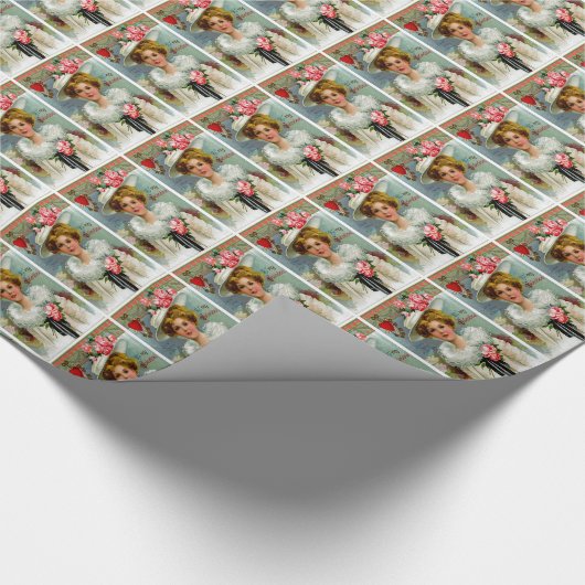 Papier Cadeau À ma Saint-Valentin victorienne (Coin)