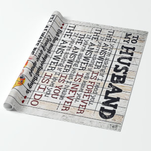 Papier Cadeau À Mon Mari Design, Nouveau cadeau maison