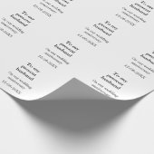 Papier Cadeau À mon mari mariage anniversaire ajouter nom date m (Coin)