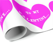 Papier Cadeau À mon papier d'enveloppement de coeur rose Valenti (Coin rond)