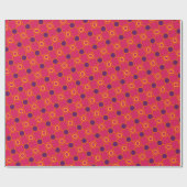 Papier cadeau à monogramme gras joyeux (Plat)