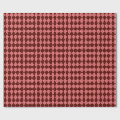 Papier cadeau à motif argyll bordeaux (Plat)