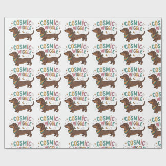 Papier cadeau à motif de chien de Vienne cosmique
