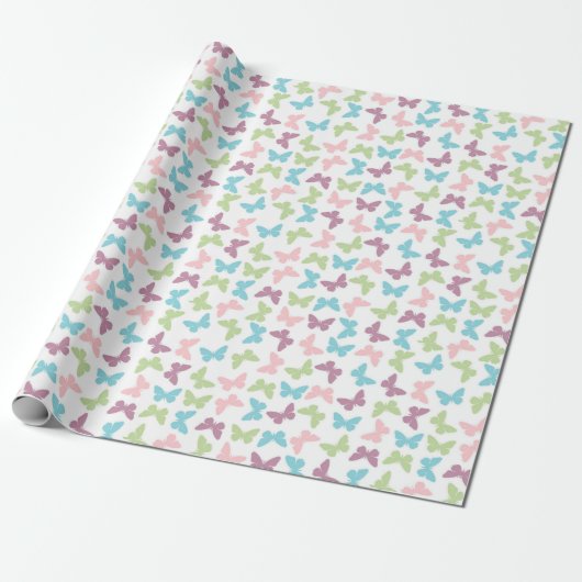 Papier Cadeau à Motif de Papillon Mignon (Déroulé)
