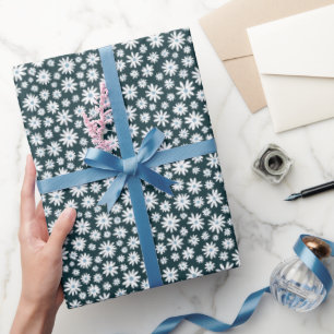 Papier cadeau à motif de pâquerettes