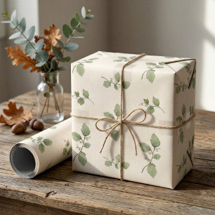 Papier cadeau à motif de vigne aquarelle