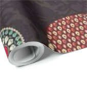 Papier Cadeau à Motif d'Éléphant Décoratif (Coin rond)