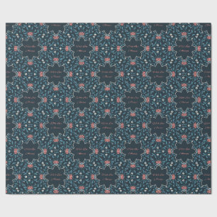 Papier Cadeau à Motif Floral Avec Amour Toujours