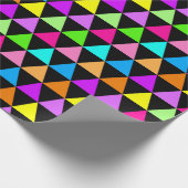 Papier cadeau à motif groovy triangle brillant (Coin)