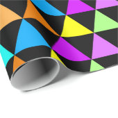 Papier cadeau à motif groovy triangle brillant (Coin rond)
