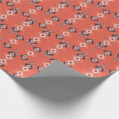 Papier cadeau à motif ikkat géométrique (Coin)