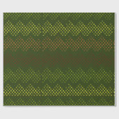 Papier cadeau à motif pointillé vert (Plat)