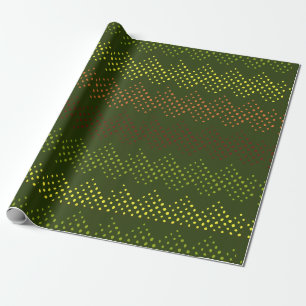 Papier cadeau à motif pointillé vert
