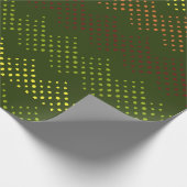 Papier cadeau à motif pointillé vert (Coin)