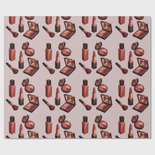 Papier cadeau à motif rouge à lèvres chic