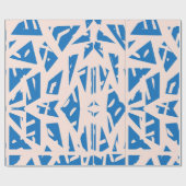Papier cadeau à motif triangle bleu (Plat)