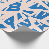 Papier cadeau à motif triangle bleu (Coin)