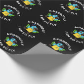Papier Cadeau A-perroquet Je Suis Si Fly Funny Parrot Pun Dark B (Coin)