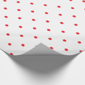 Papier Cadeau À petits pois rouge petit (Coin)
