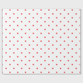 Papier Cadeau À petits pois rouge petit (Plat)