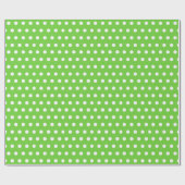 Papier cadeau à pois blanc et vert (Plat)
