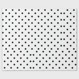 Papier cadeau à pois noirs et blancs | Classique