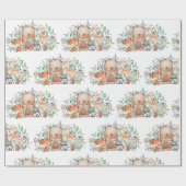 Papier Cadeau Ă?re fête d'anniversaire de région boisée (Plat)