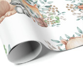 Papier Cadeau Ă?re fête d'anniversaire de région boisée (Coin rond)