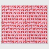 Papier cadeau à ruban de Noël rouge (Plat)