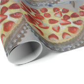 Papier Cadeau A strawberry cake (Coin rond)