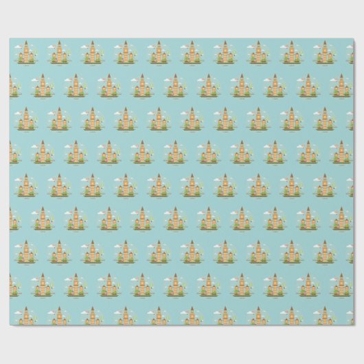 Papier cadeau à thème Londres Angleterre (Plat)