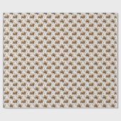 Papier cadeau à thème ours faune animaux (Plat)