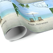 Papier Cadeau Aaah...Retraite, design populaire, (Coin rond)