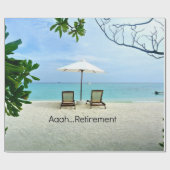 Papier Cadeau Aaah...retraite, Détente à la plage (Plat)