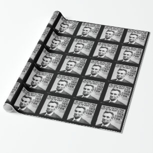 Papier Cadeau Abe Lincoln et citation "Tenez bon"
