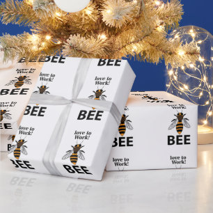 Papier Cadeau Abeille Aimer Travailler Abeille