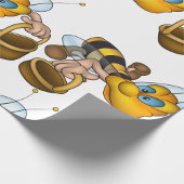 Papier Cadeau Abeille avec paniers Illustration d'abeille occupé