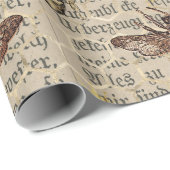 Papier Cadeau Abeille de la reine Brown (Coin rond)