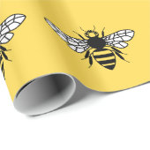Papier Cadeau Abeille de Manchester (Coin rond)