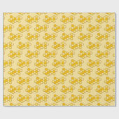 Papier Cadeau Abeille de miel imprimable (Plat)