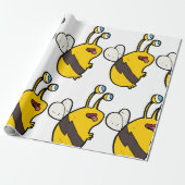 Papier Cadeau Abeille extraterrestre (Déroulé)