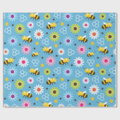 Papier Cadeau Abeille & Fleurs (Plat)